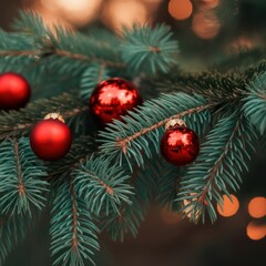 Red and Gold Pine Cone Christmas Decor