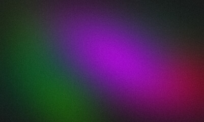 Abstract grainy color gradient texture background. Black red purple green color noisy color flow, wave shaped, vibrant, bright, shine, glowing colors, website header design, cover, poster, banner