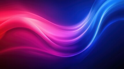 Naklejka premium Abstract background of blue and pink waves on a dark background