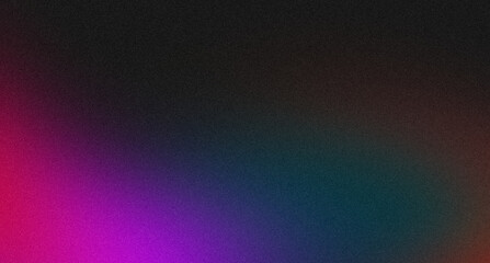 Abstract grainy color gradient texture background. Black blue purple color noisy color flow, wave shaped, vibrant, bright, shine, glowing colors, website header design, cover, poster, banner