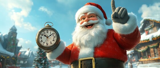 Christmas Clock, Santa Claus, Timekeeper