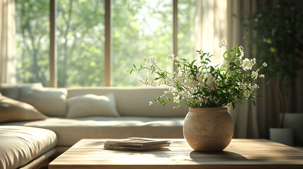 Fototapeta premium Flower, flower arrangement, art, scene, vase, beautiful, gorgeous, life, four seasons, spring, summer, autumn, winter, bedroom, living room, dining table, dining room, flower, bouquet, yellow, orange,