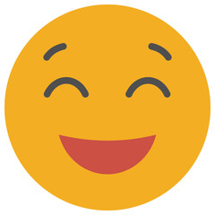 happy flat icon