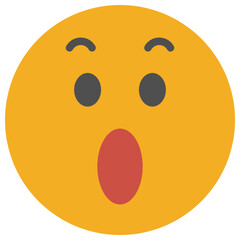 surprised flat icon