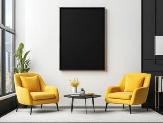Modern Living Room Mockup.