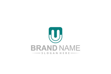 Letter Mu or Um logo design