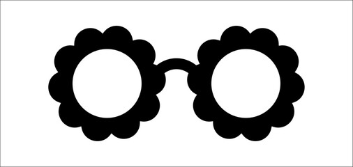 Glasses silhouette frame, Glasses icon, Fashion glasses, Sunglasses sticker © cgdeaw