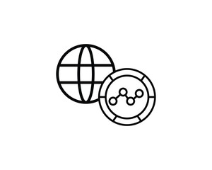 Global connection icon vector design symbol illustration
