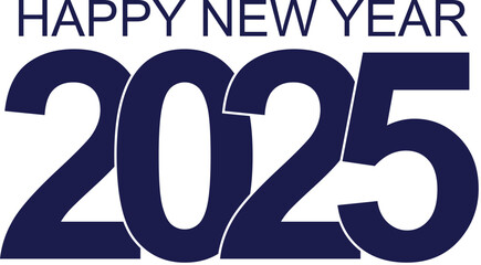 2025 Happy New Year Background Design. Greeting Card, Banner, Poster. Illustration. Pro Vector