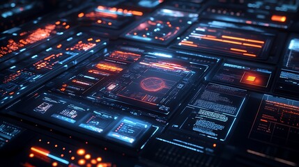 Obraz premium Explore cutting-edge technology through digital visualizations