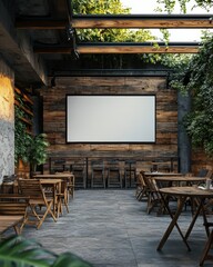 Outdoor Cafe Mockup.