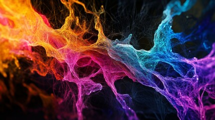 Self-learning AI technology visualized as colorful neural pathways.