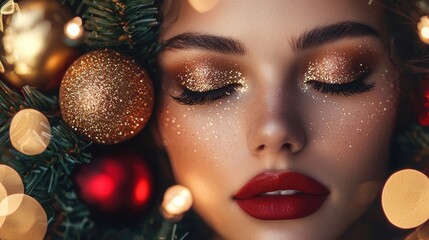 A woman with red lipstick © Lifestyle Images
