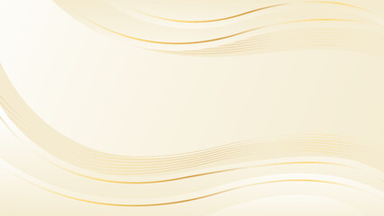 Abstract beige luxury background with gold lines. Elegant wave modern wallpaper. Template banner background for beauty products, sales, ads, events, web and pages