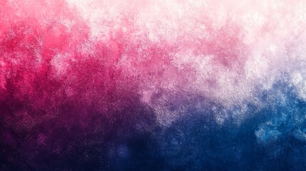 Obraz premium Abstract watercolor background with pink and blue gradient and white clouds.