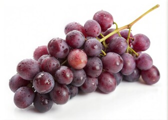 Fototapeta premium Fresh Purple Grapes isolated on white background