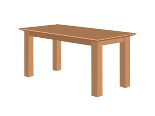 Wooden table isolated illustration design