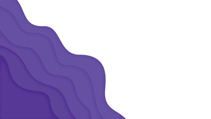 purple paper cut abstract wave background contour landscape line shape layer 3D