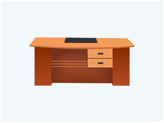 Executive Design Office Desk vector