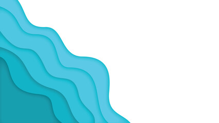 paper cut abstract wave background contour landscape line shape layer 3D