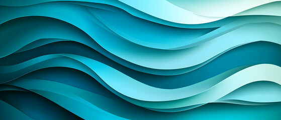 Fototapeta premium Abstract blue wave background.