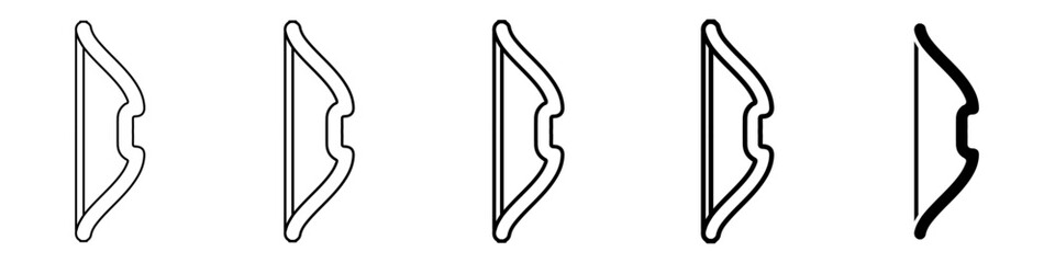bow icon Simple outline illustration