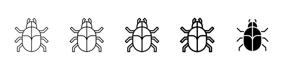 bug icon Simple outline illustration