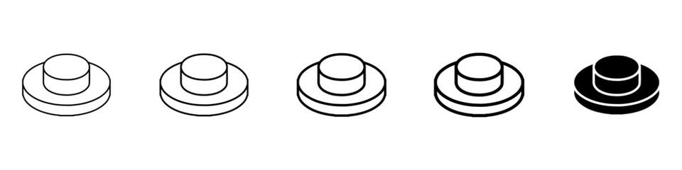 button icon Simple outline illustration