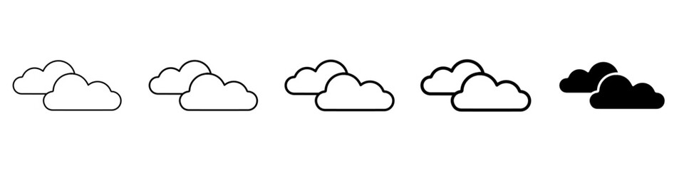 cloud icon Simple outline illustration