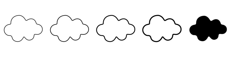 cloud icon Simple outline illustration