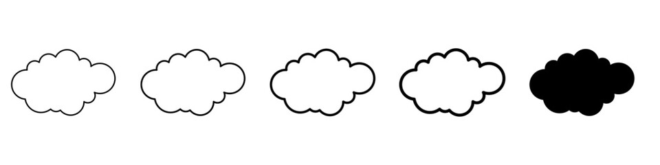 cloud icon Simple outline illustration
