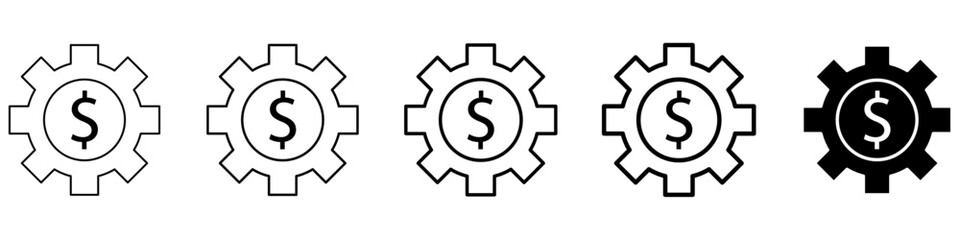 cost optimization icon Simple outline illustration