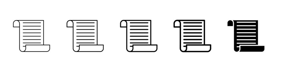 curved paper icon Simple outline illustration