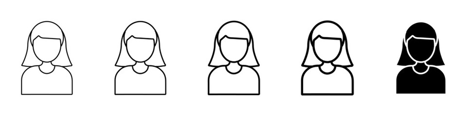 female icon Simple outline illustration