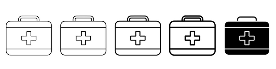 first aid kit icon Simple outline illustration