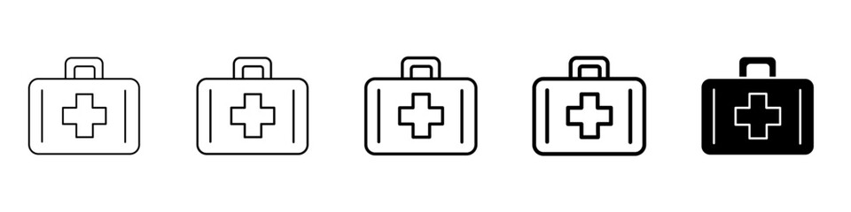 first aid kit icon Simple outline illustration