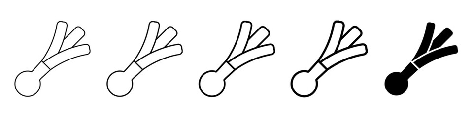 green onion icon Simple outline illustration