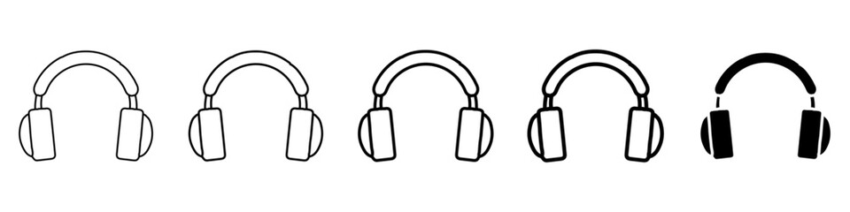 headphone icon Simple outline illustration