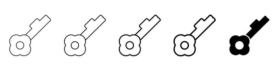 key icon Simple outline illustration