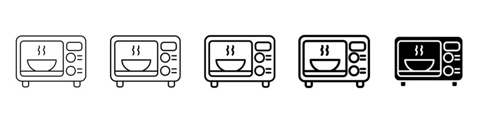 microwave icon Simple outline illustration
