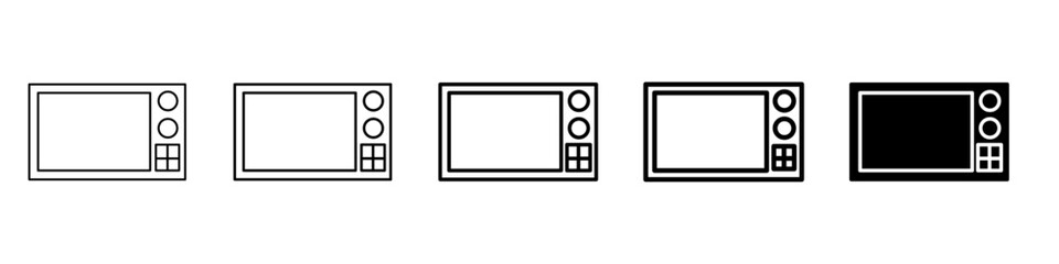 mocrowave icon Simple outline illustration