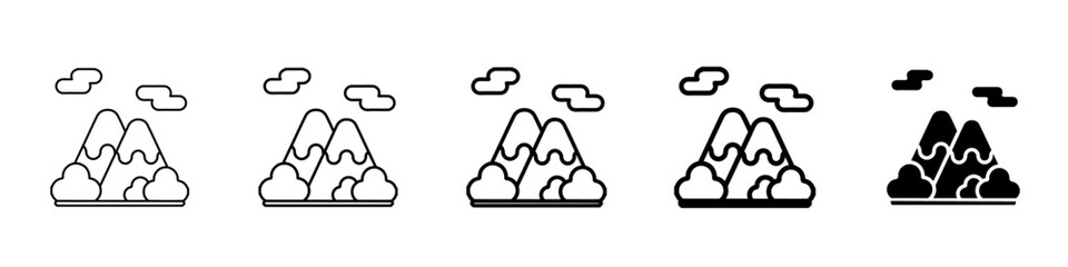 mountain icon Simple outline illustration