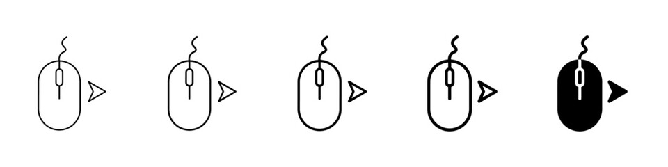 mouse right icon Simple outline illustration