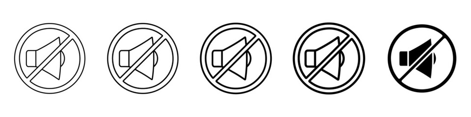 no volume icon Simple outline illustration