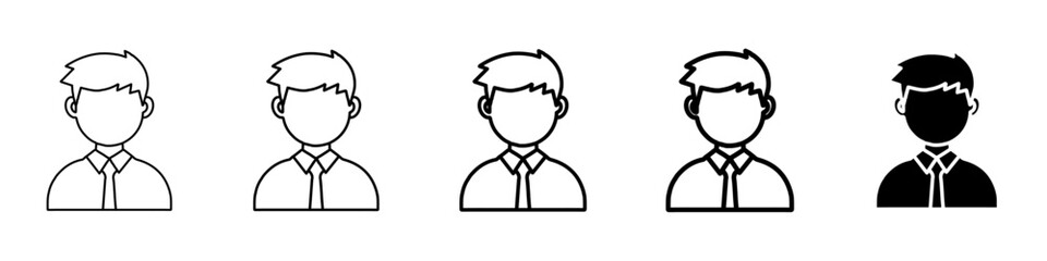 office worker icon Simple outline illustration
