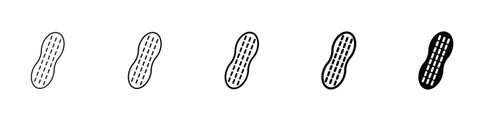 peanut icon Simple outline illustration