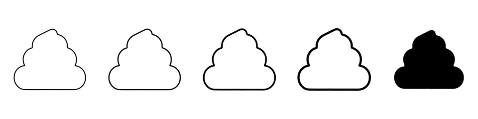 Obraz premium poop icon Simple outline illustration