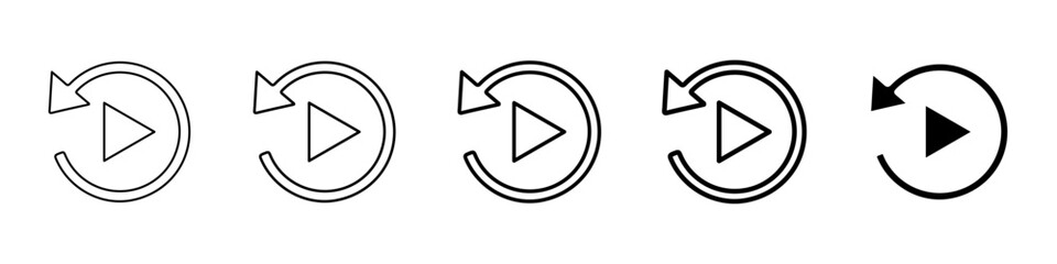 replay icon Simple outline illustration