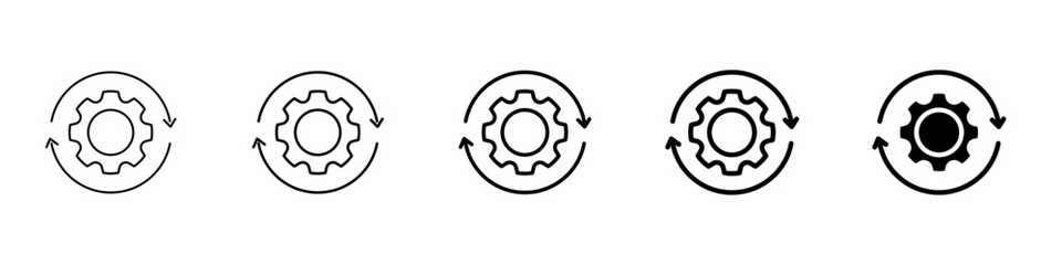 repeat setting icon Simple outline illustration