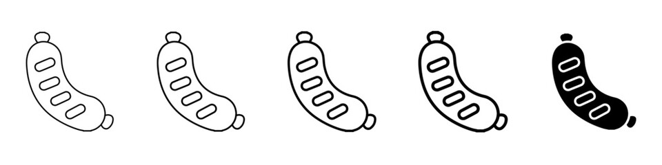 sausage icon Simple outline illustration